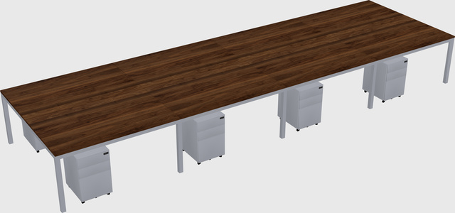 Shared rectangular desk