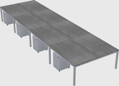 Shared rectangular desk