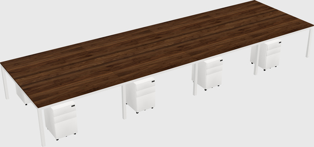 Shared rectangular desk