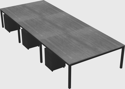 Shared rectangular desk
