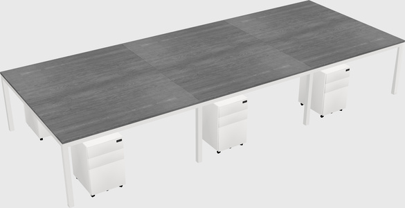 Shared rectangular desk