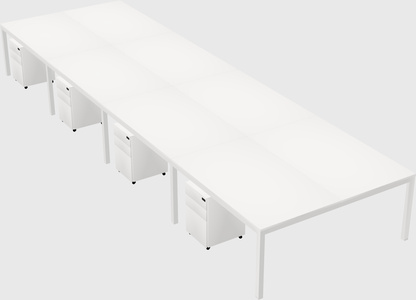 Shared rectangular desk