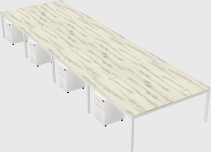 Shared rectangular desk