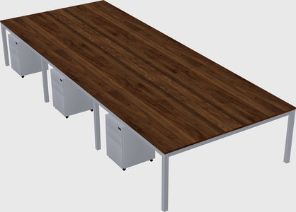 Shared rectangular desk