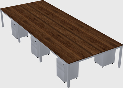 Shared rectangular desk