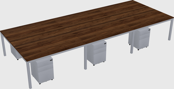 Shared rectangular desk