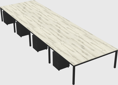 Shared rectangular desk