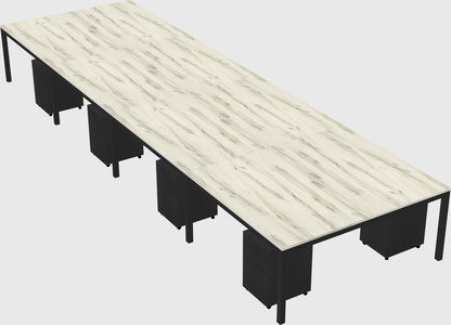 Shared rectangular desk