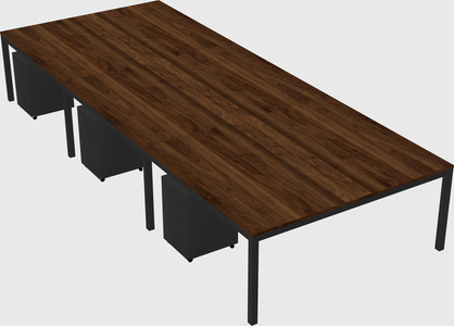 Shared rectangular desk