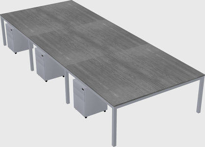 Shared rectangular desk