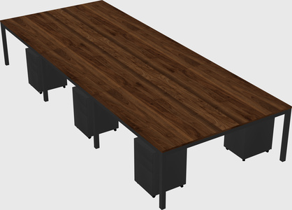 Shared rectangular desk