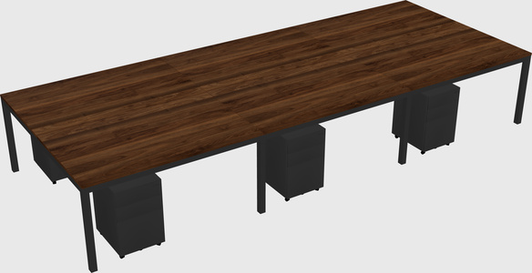 Shared rectangular desk