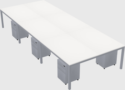 Shared rectangular desk