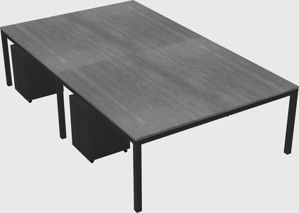 Shared rectangular desk