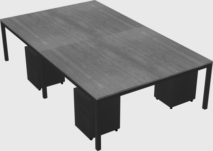 Shared rectangular desk