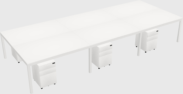 Shared rectangular desk