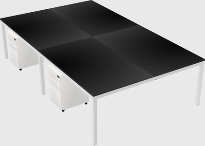Shared rectangular desk