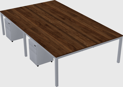Shared rectangular desk