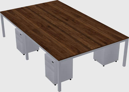 Shared rectangular desk