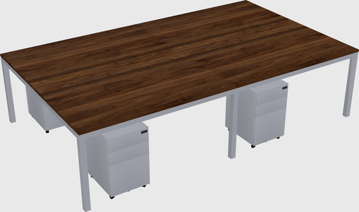 Shared rectangular desk