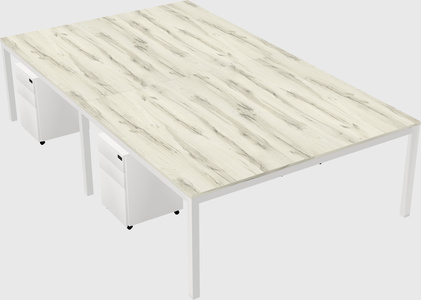 Shared rectangular desk