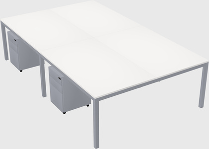 Shared rectangular desk