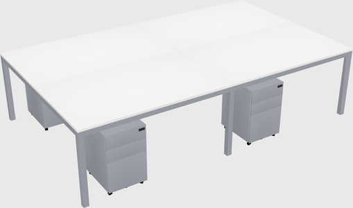 Shared rectangular desk