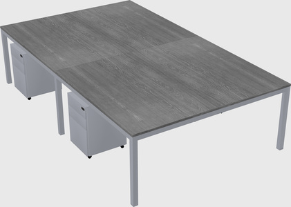 Shared rectangular desk
