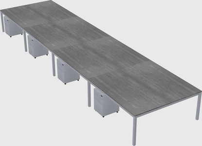 Shared rectangular desk