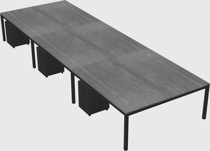 Shared rectangular desk