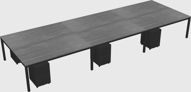 Shared rectangular desk