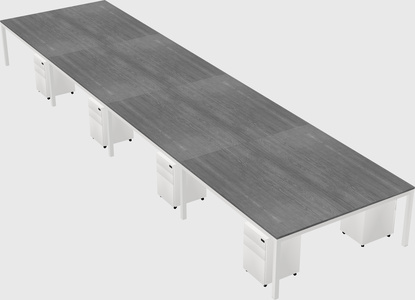 Shared rectangular desk