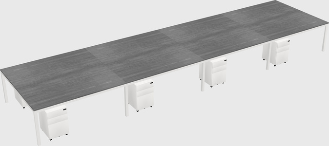 Shared rectangular desk