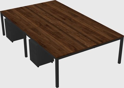 Shared rectangular desk