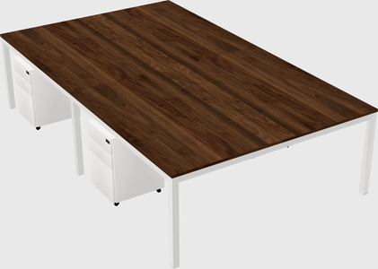 Shared rectangular desk
