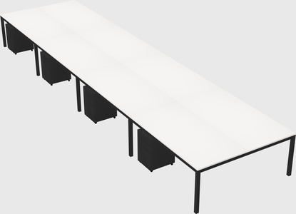 Shared rectangular desk