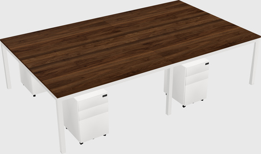 Shared rectangular desk