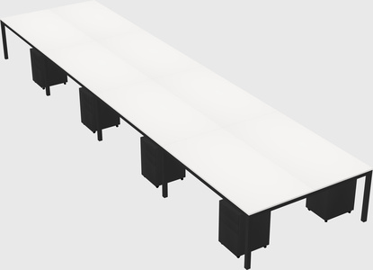 Shared rectangular desk