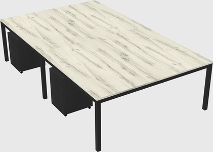 Shared rectangular desk