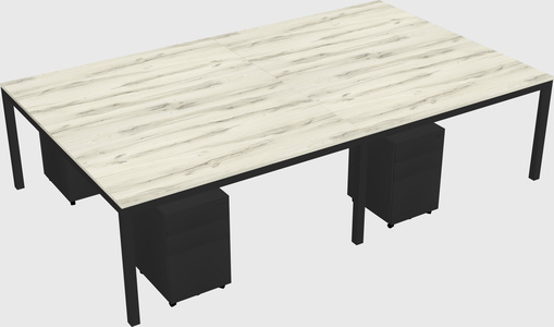 Shared rectangular desk