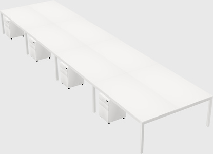Shared rectangular desk