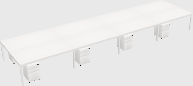 Shared rectangular desk