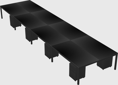 Shared rectangular desk