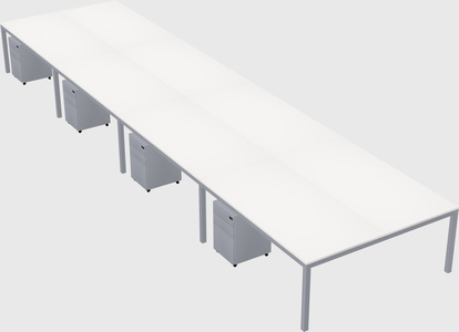 Shared rectangular desk