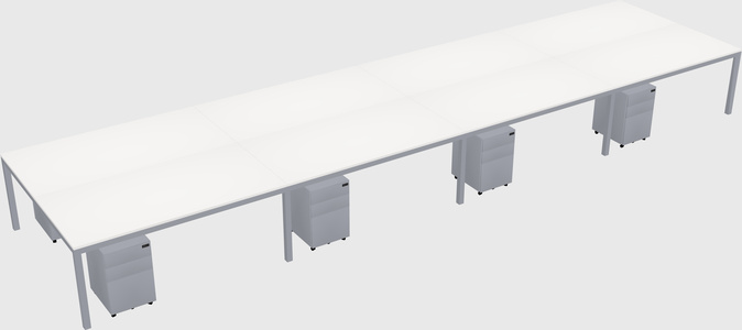 Shared rectangular desk
