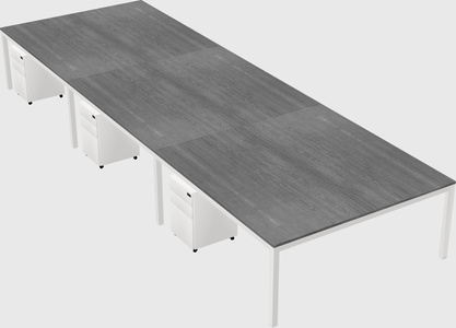 Shared rectangular desk