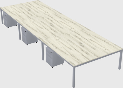 Shared rectangular desk
