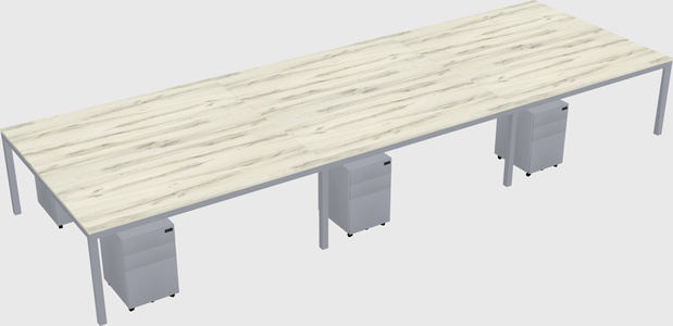 Shared rectangular desk