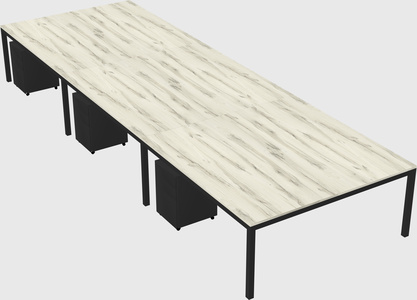 Shared rectangular desk