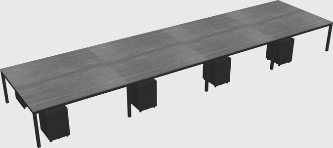 Shared rectangular desk